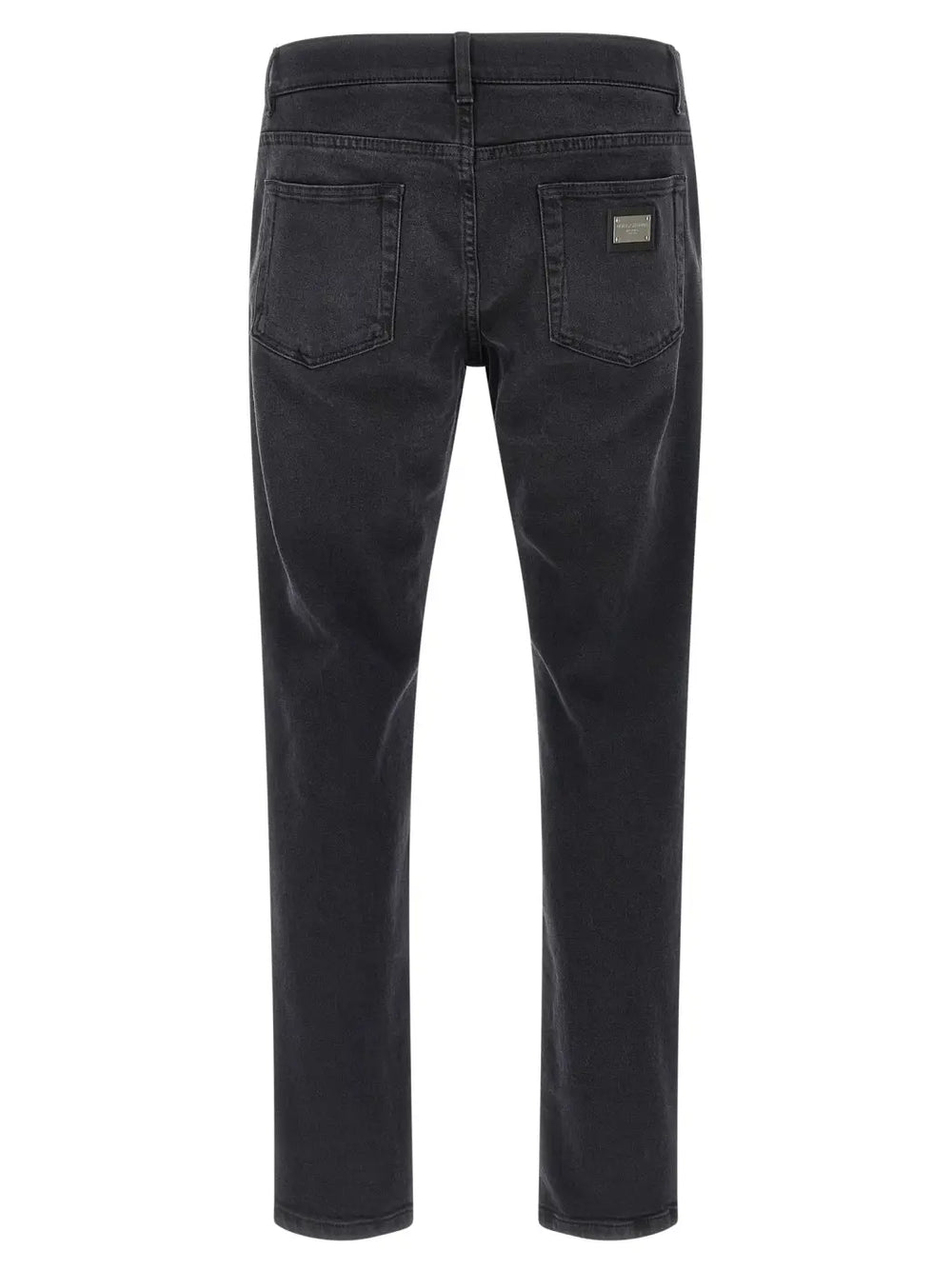 Dolce & Gabbana Black Cotton Straight-leg Jeans