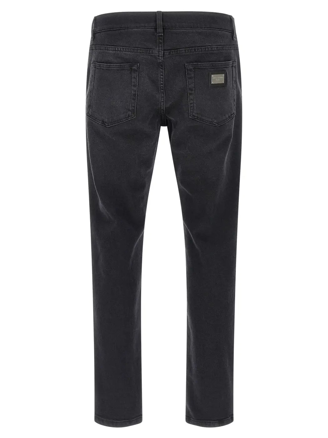 Dolce &amp; Gabbana Black Cotton Straight-leg Jeans