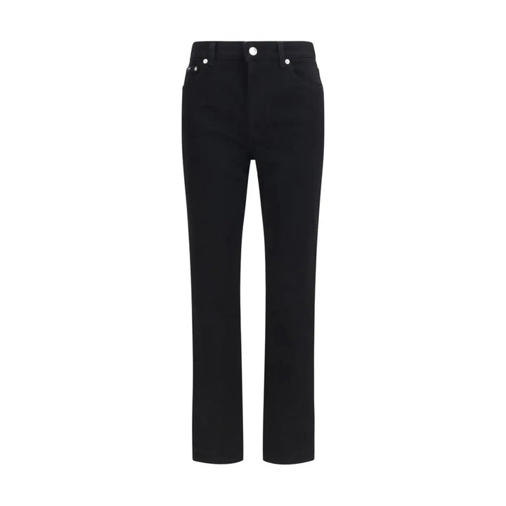 Dolce &amp; Gabbana Black Cotton Straight-leg Jeans