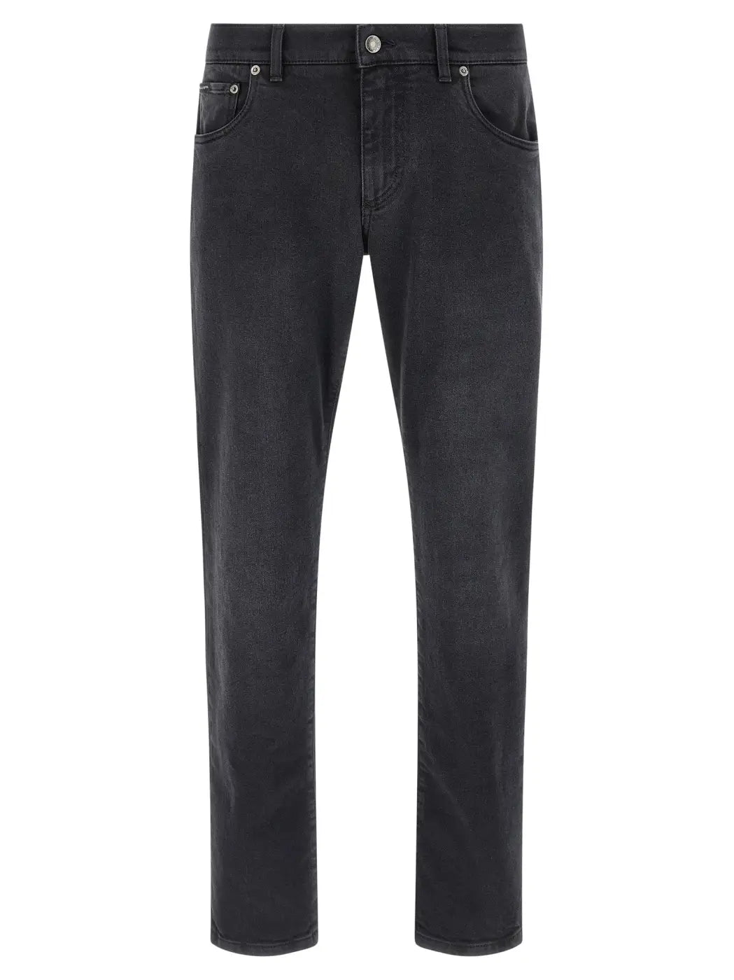 Dolce &amp; Gabbana Black Cotton Straight-leg Jeans