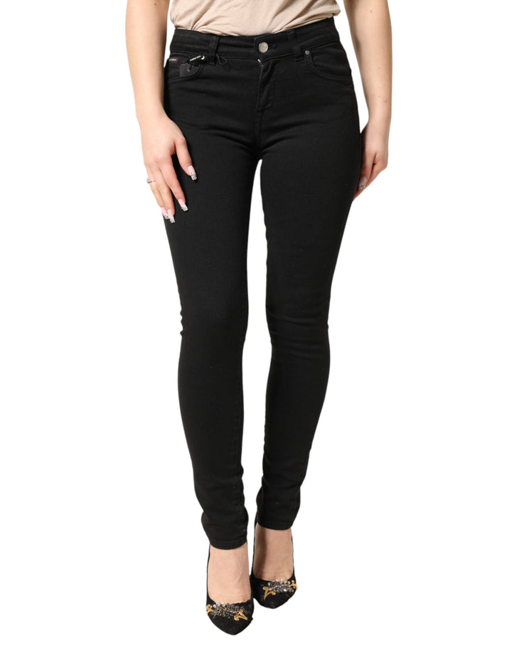 Dolce &amp; Gabbana Black Cotton Stretch Skinny Denim Jeans