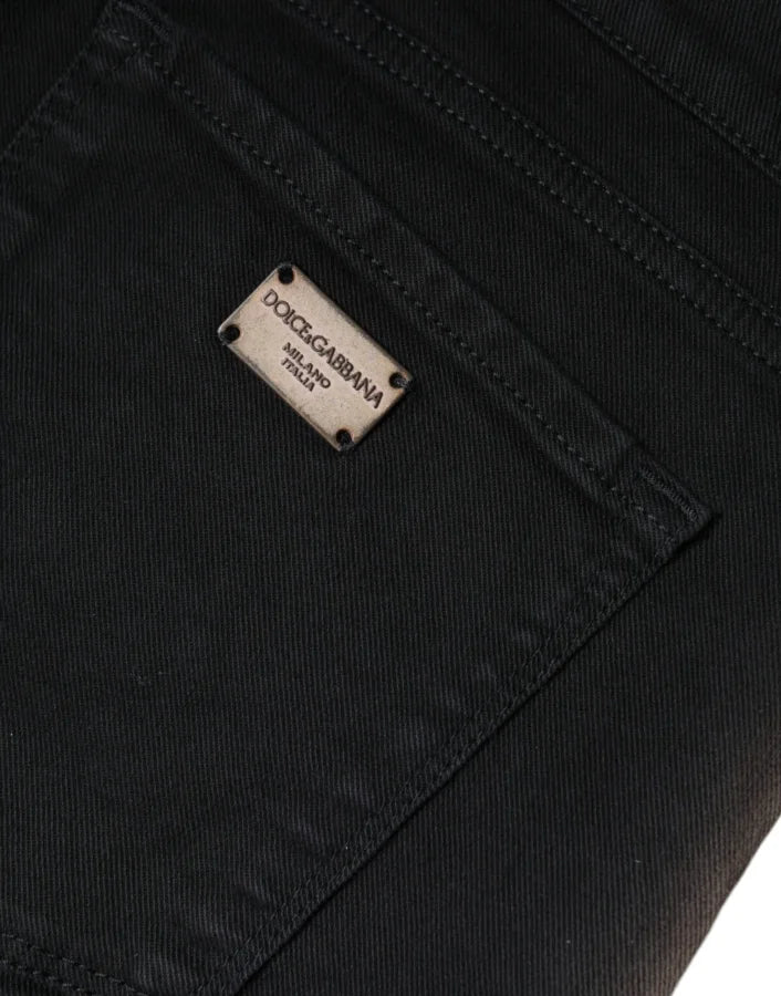 Dolce &amp; Gabbana Black Cotton Stretch Skinny Denim Jeans