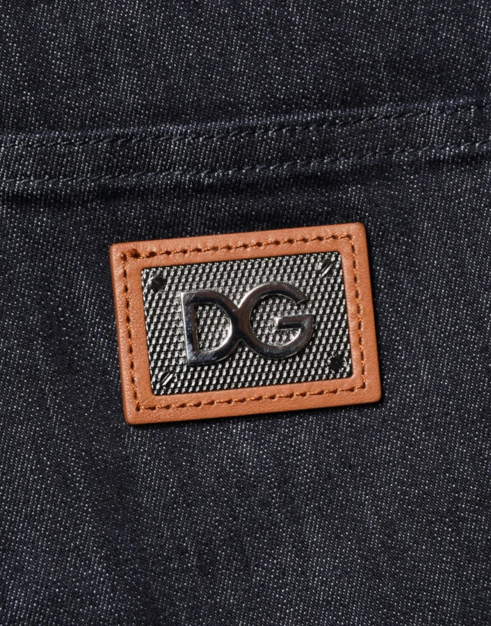 Dolce & Gabbana Black Cotton Stretch Skinny Denim Men Jeans