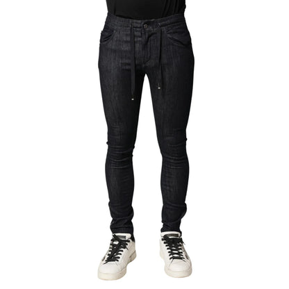 Dolce & Gabbana Black Cotton Stretch Skinny Jeans Premium Comfort Fit