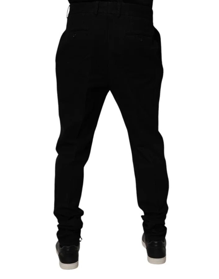 Dolce &amp; Gabbana Black Cotton Stretch Skinny Pants