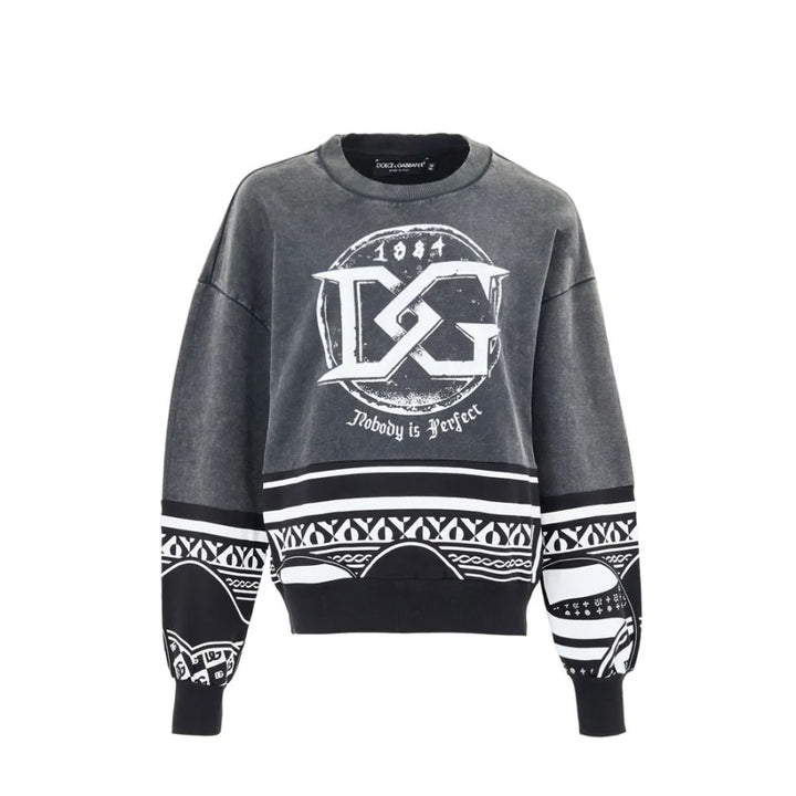 Dolce &amp; Gabbana Black Cotton Sweatshirt