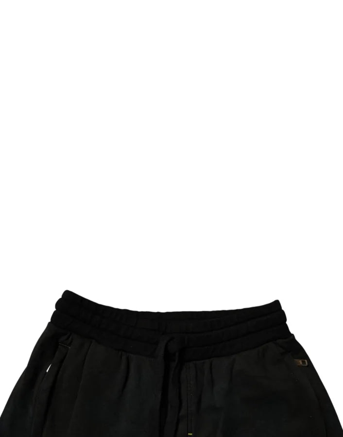 Dolce & Gabbana Black Cotton Sweatshorts Men Bermuda Shorts