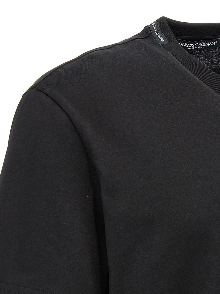 Dolce &amp; Gabbana Black Cotton T-shirt