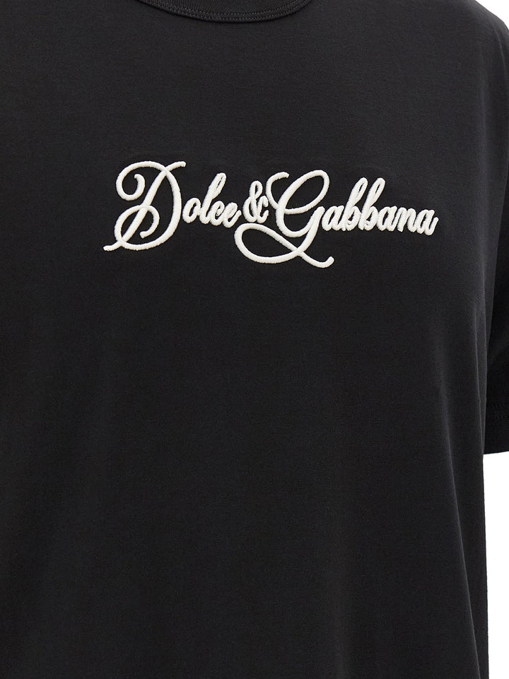 Dolce &amp; Gabbana Black Cotton T-shirt