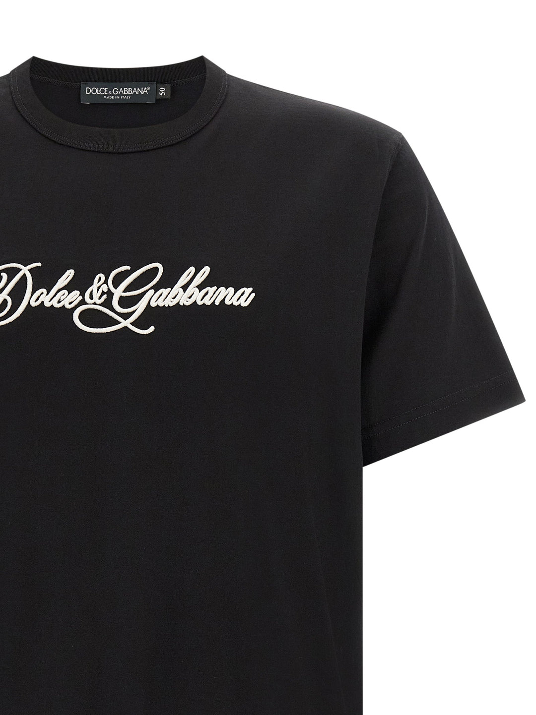 Dolce &amp; Gabbana Black Cotton T-shirt