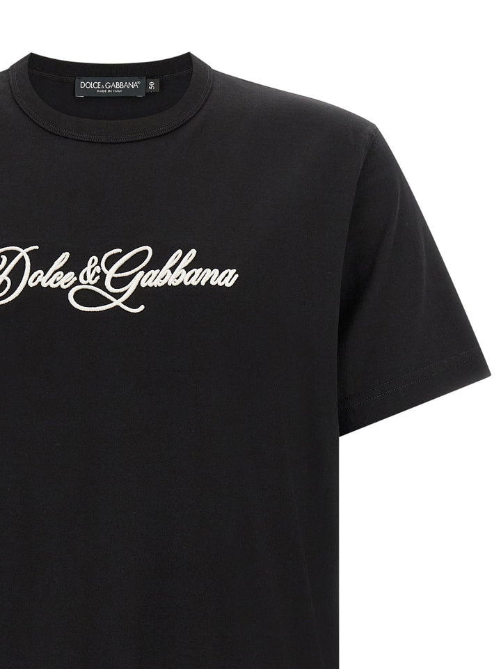 Dolce &amp; Gabbana Black Cotton T-shirt