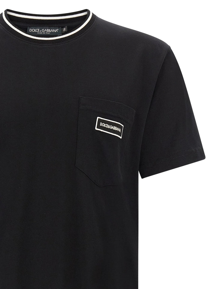 Dolce &amp; Gabbana Black Cotton T-shirt