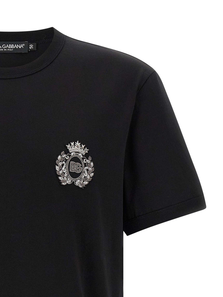 Dolce &amp; Gabbana Black Cotton T-shirt
