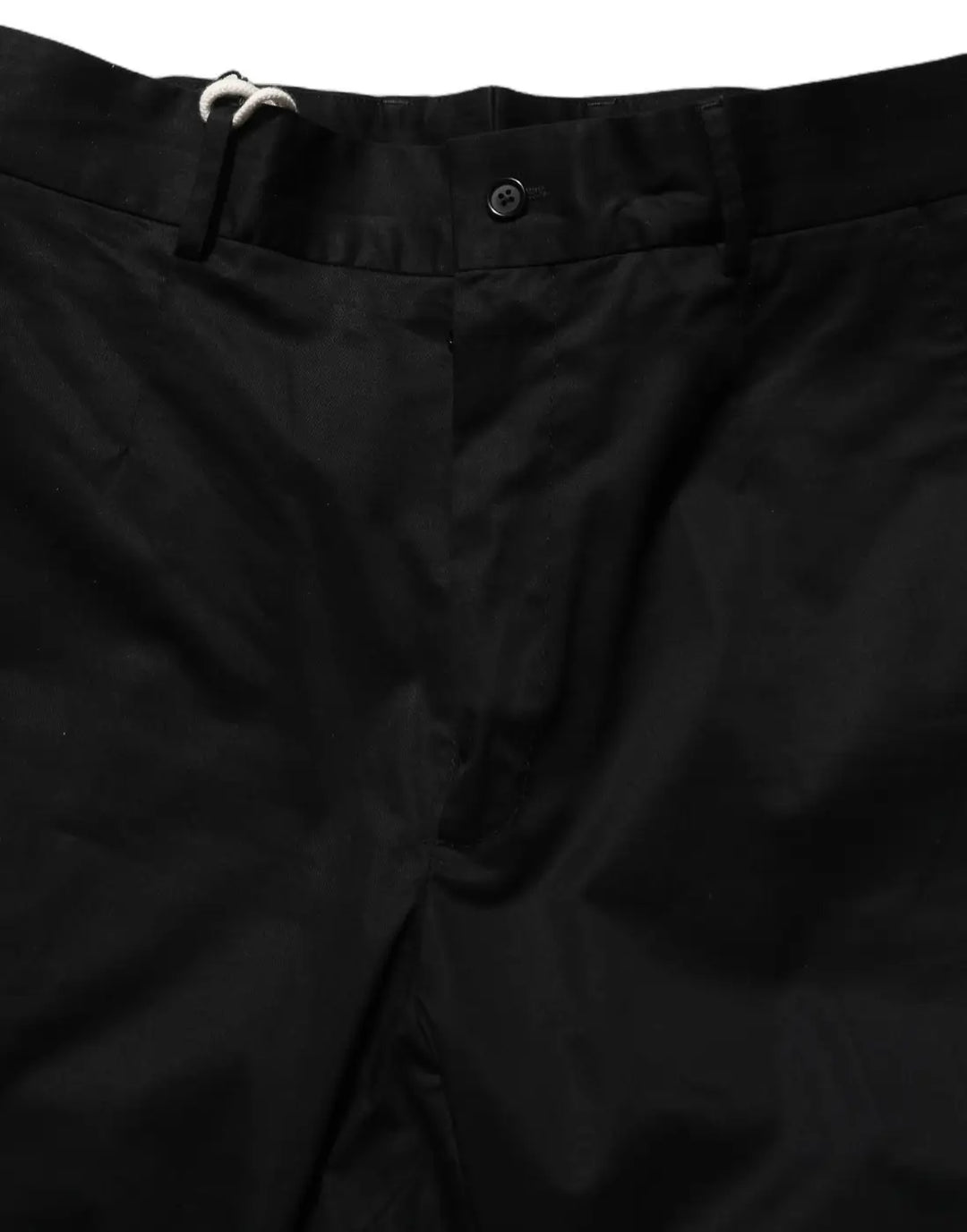 Dolce &amp; Gabbana Black Cotton Tapered Leg Dress Trouser Pants