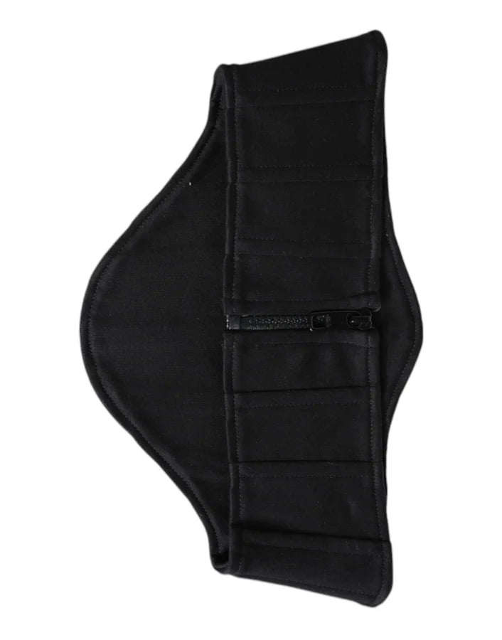 Dolce &amp; Gabbana Black Cotton Waist Tuxedo Belt Cummerbund