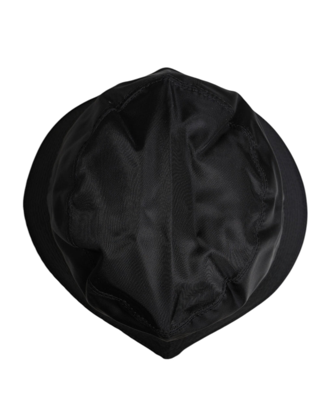 Dolce &amp; Gabbana Black Cotton Wide Brim Bucket Hat