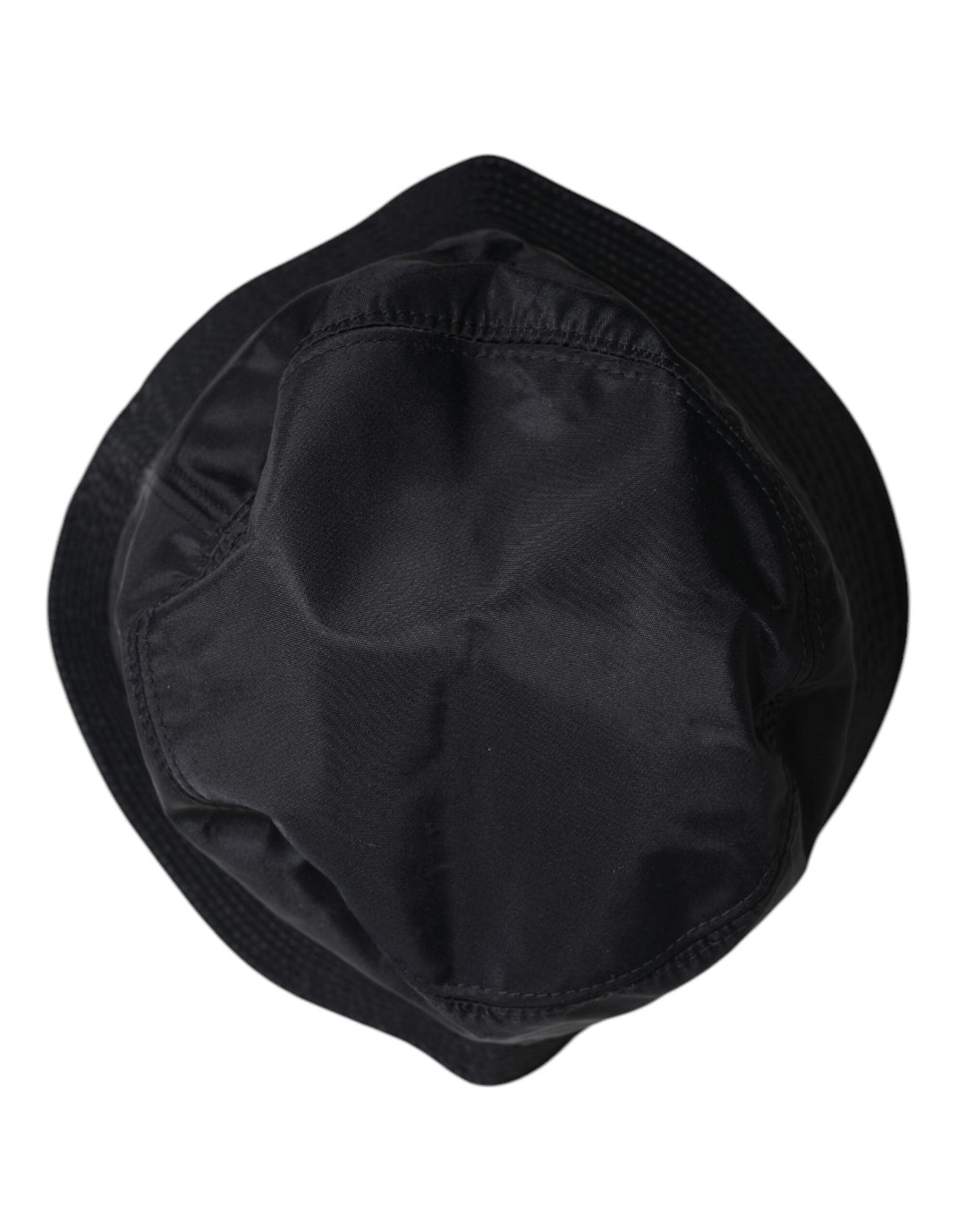 Dolce &amp; Gabbana Black Cotton Wide Brim Bucket Hat