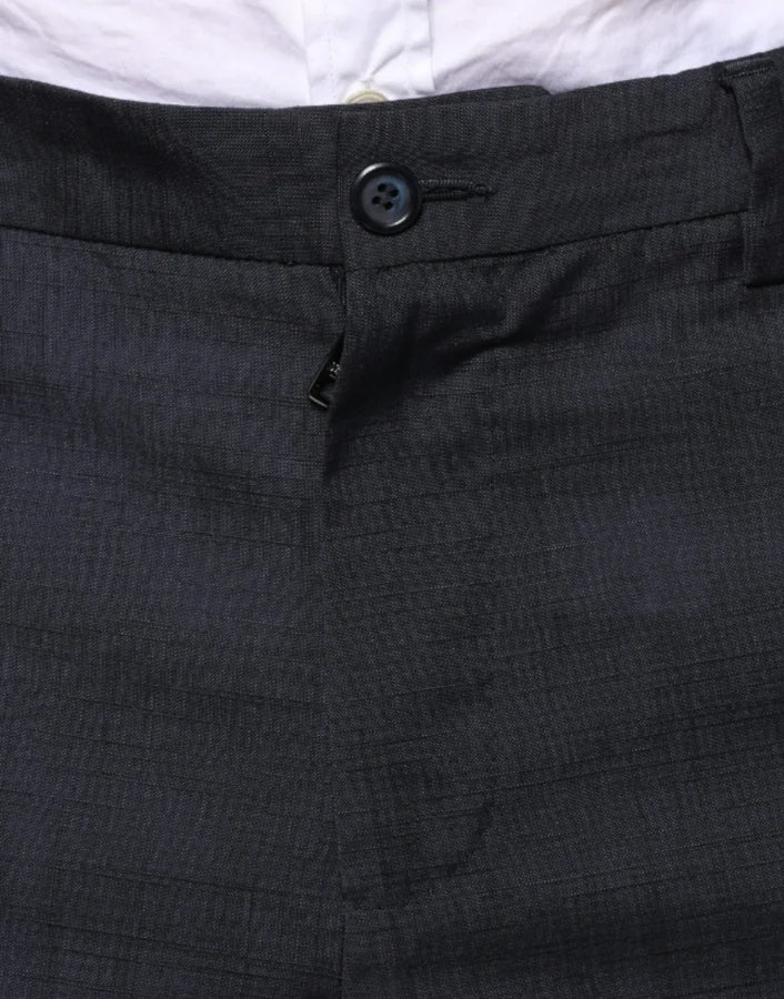 Dolce &amp; Gabbana Black Cotton Wool Formal Dress Pants