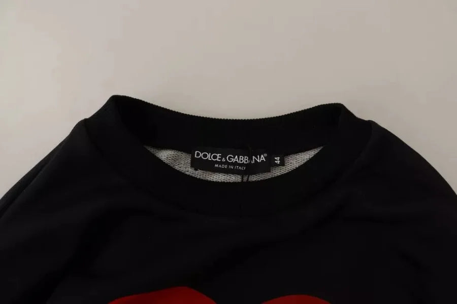 Dolce &amp; Gabbana Black Cupid Print Hoodie Sweatshirt Sweater