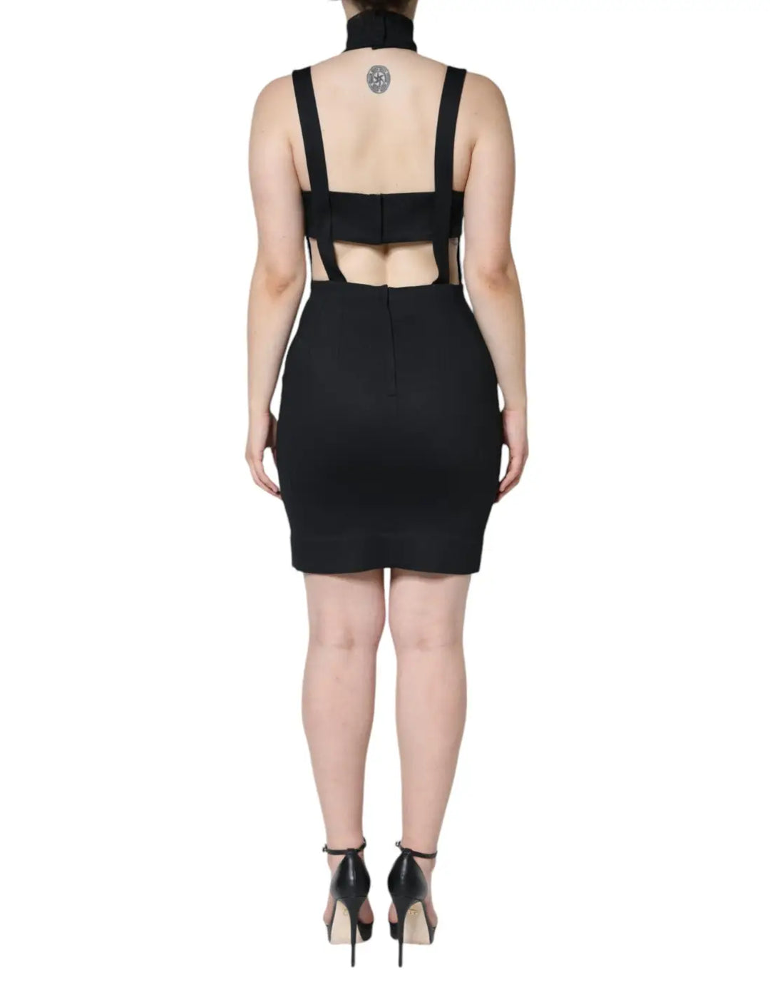 Dolce &amp; Gabbana Black Cut out Sleeveless Bodycon Mini Dress