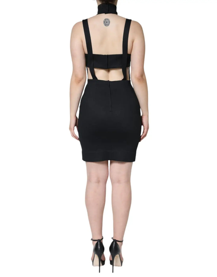 Dolce &amp; Gabbana Black Cut out Sleeveless Bodycon Mini Dress