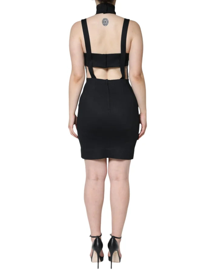 Dolce &amp; Gabbana Black Cut Out Sleeveless Bodycon Mini Dress