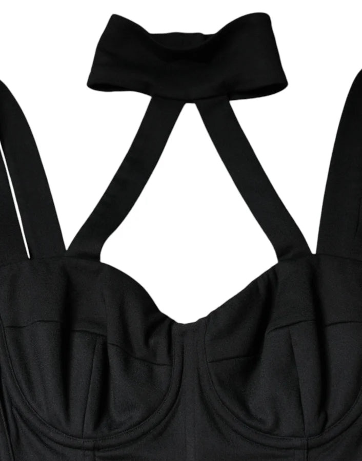 Dolce &amp; Gabbana Black Cut Out Sleeveless Bodycon Mini Dress