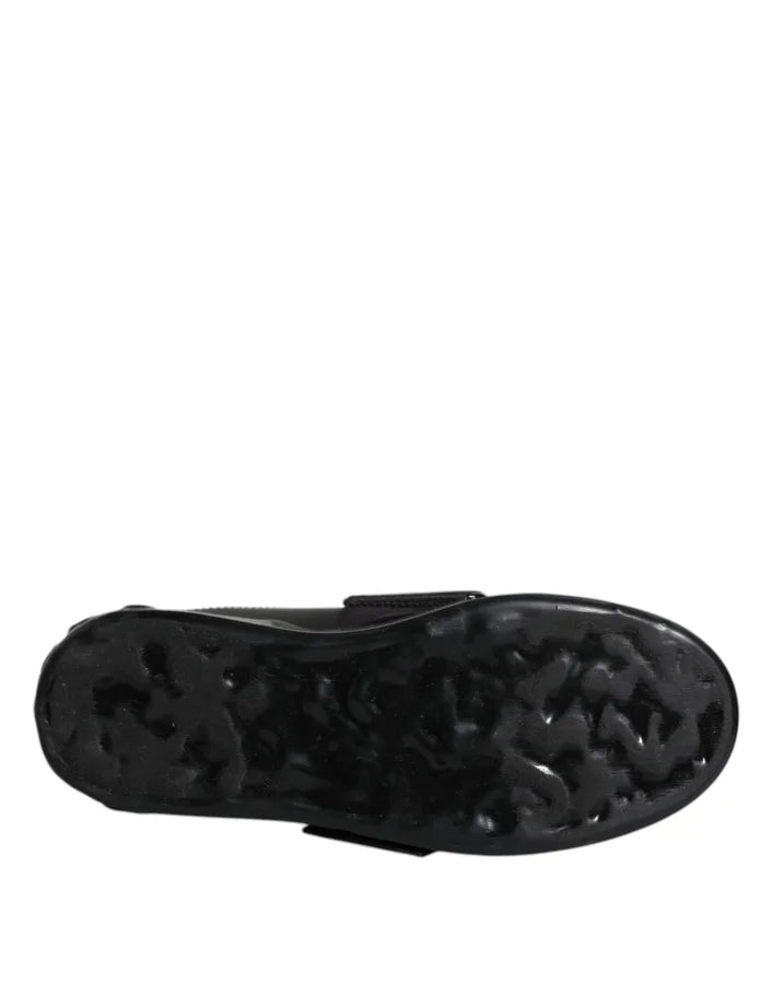 Dolce &amp; Gabbana Black D&amp;G AMORE Low Top Sneakers Shoes