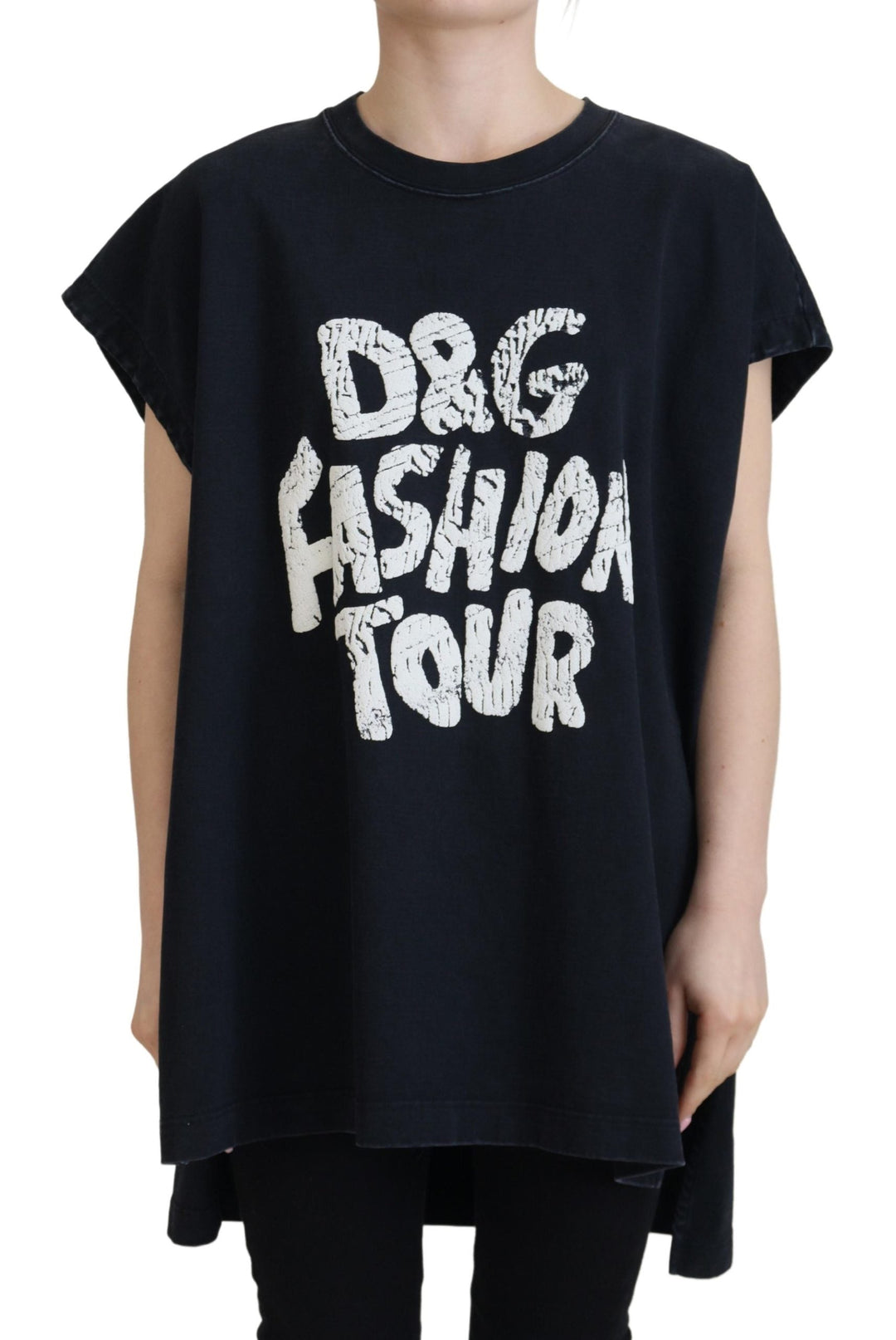 Dolce &amp; Gabbana - Black D&amp;G Fashion Round Neck Cotton T-shirt