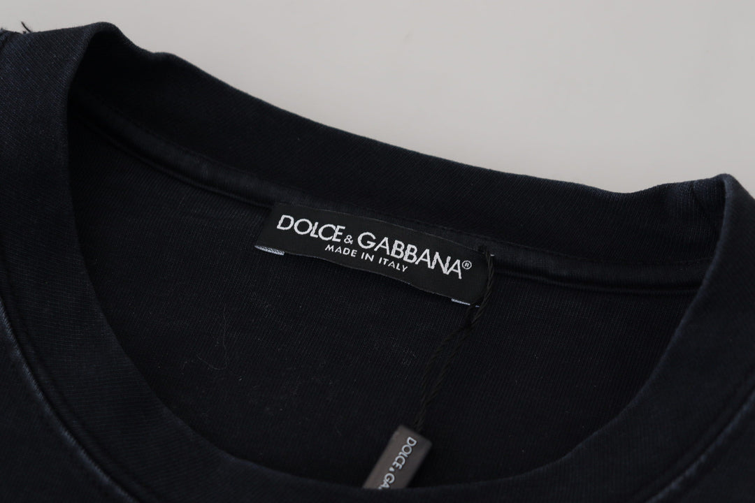 Dolce &amp; Gabbana - Black D&amp;G Fashion Round Neck Cotton T-shirt