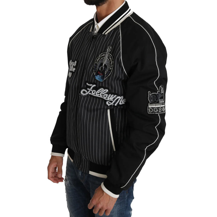 Dolce & Gabbana Black DD58 SG62 Sequined Beaded Jacket