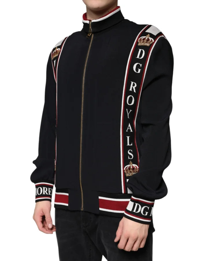 Dolce &amp; Gabbana Black DG King Full Zip Sweatshirt Sweater