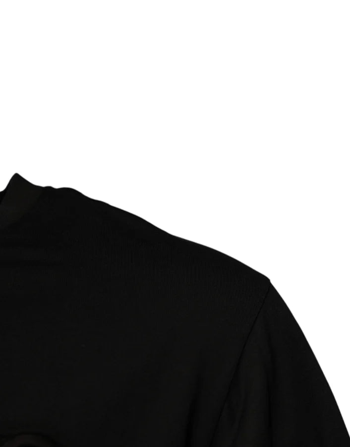 Dolce &amp; Gabbana Black DG Logo Cotton Crew Neck T-shirt