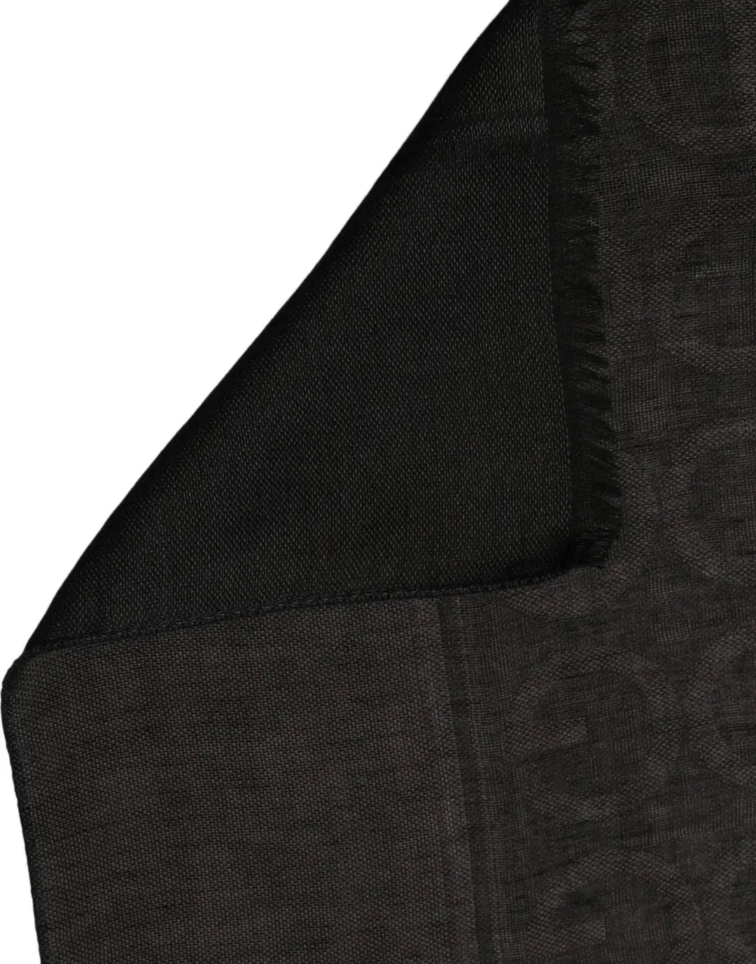 Dolce &amp; Gabbana Black Dg Logo Fringed Edge Lace Stole Scarf