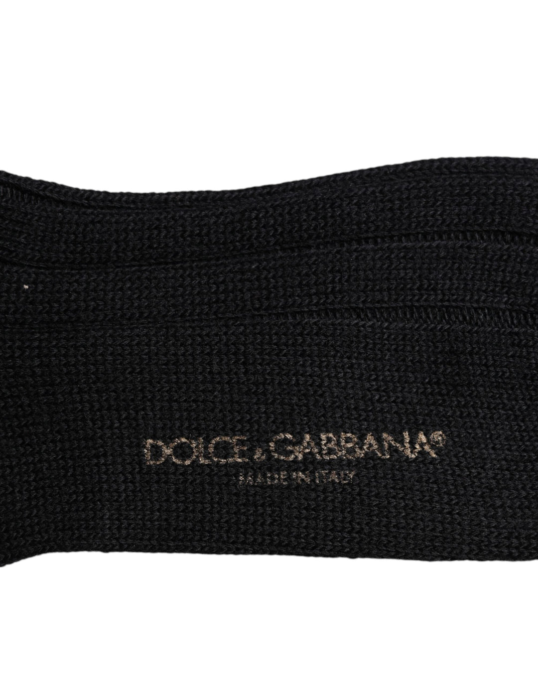 Dolce &amp; Gabbana Black Dg Logo Print Over the Calf Socks