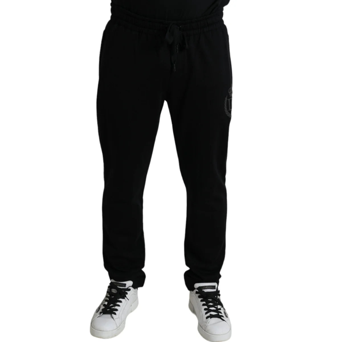 Dolce & Gabbana Black DG Logo Skinny Jogger Sweatpants Pants