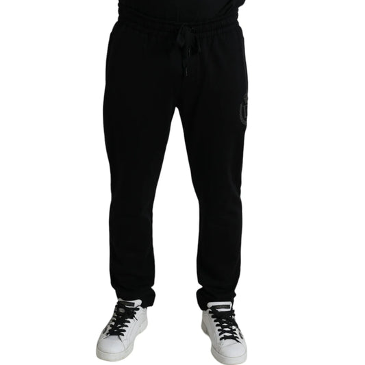 Dolce & Gabbana Black DG Logo Skinny Jogger Sweatpants Pants