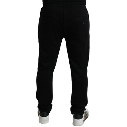 Dolce & Gabbana Black DG Logo Skinny Jogger Sweatpants Pants