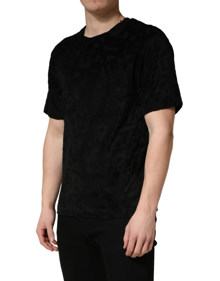 Dolce &amp; Gabbana Black DG Mania Logo Print Casual T-shirt