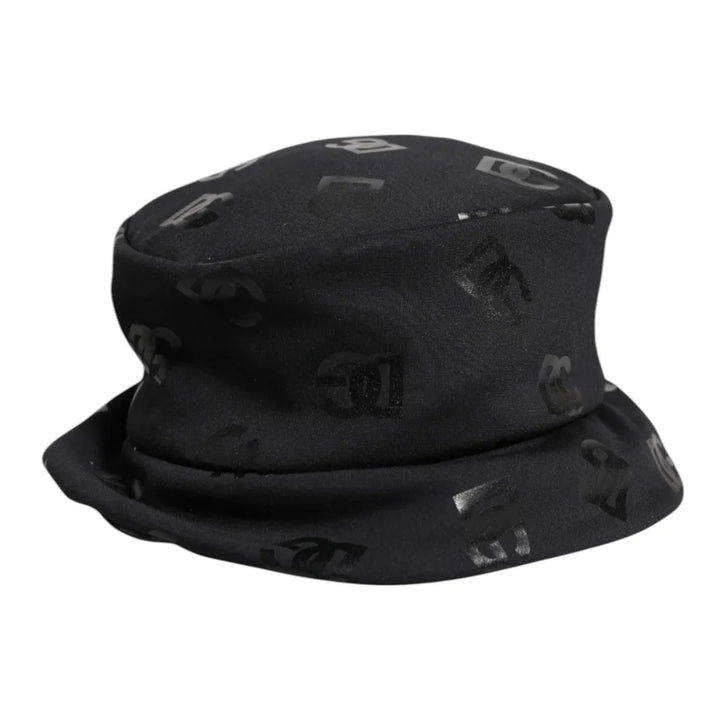Dolce &amp; Gabbana Black DG Monogram Polyester Jacquard Bucket Hat