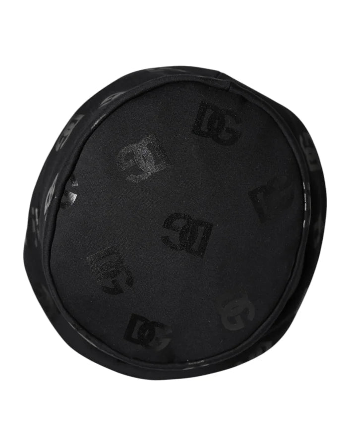 Dolce &amp; Gabbana Black DG Monogram Polyester Jacquard Bucket Hat