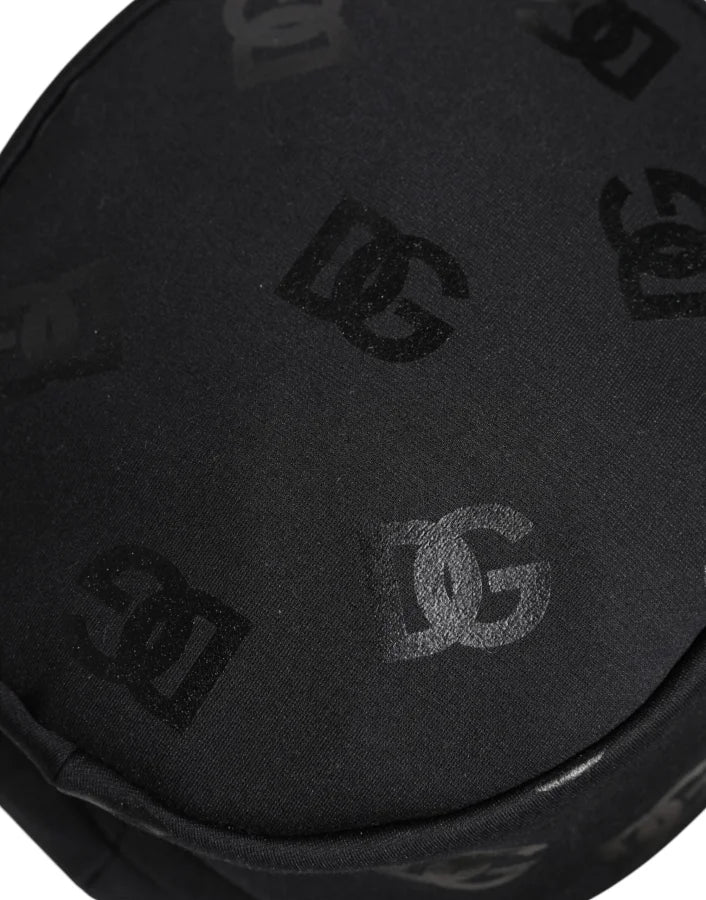 Dolce &amp; Gabbana Black DG Monogram Polyester Jacquard Bucket Hat