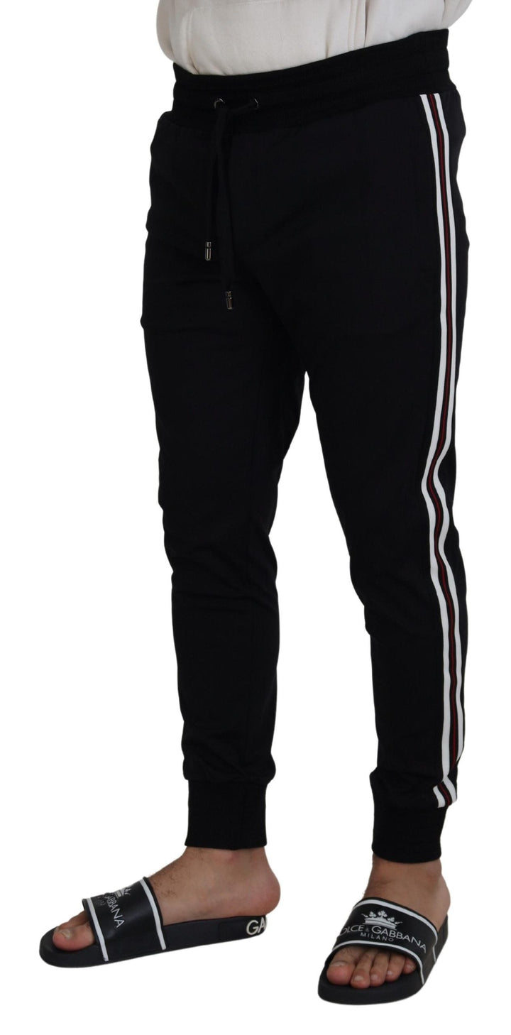 Dolce &amp; Gabbana Black Dg Print Mens Jogger Pants