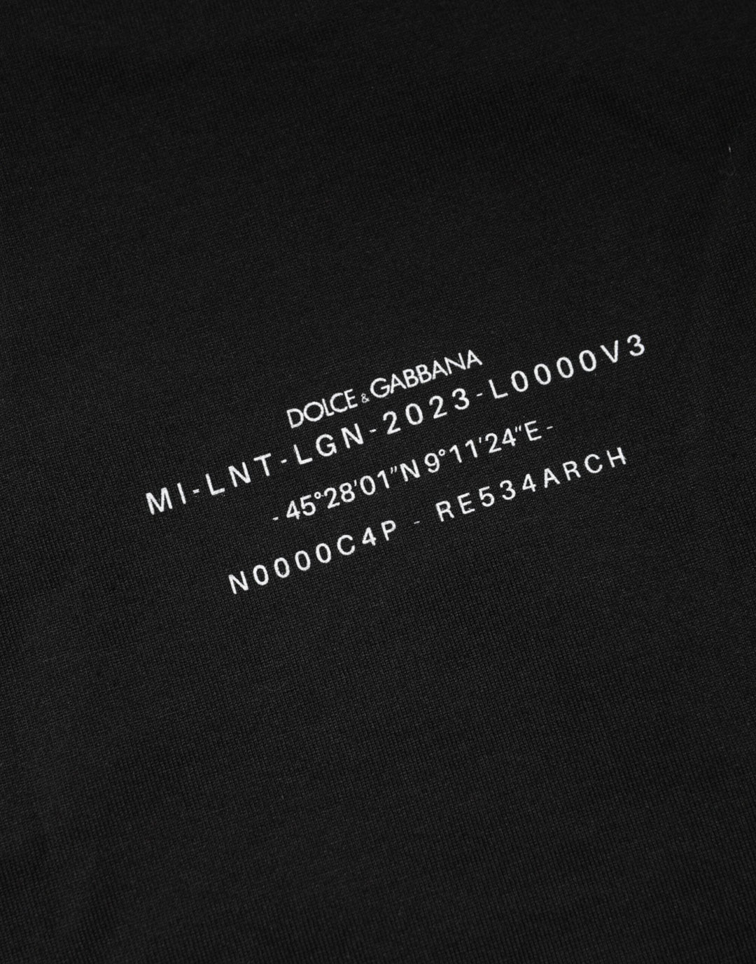 Dolce &amp; Gabbana Black Dg Vib3 Print Cotton Crew Neck T-shirt