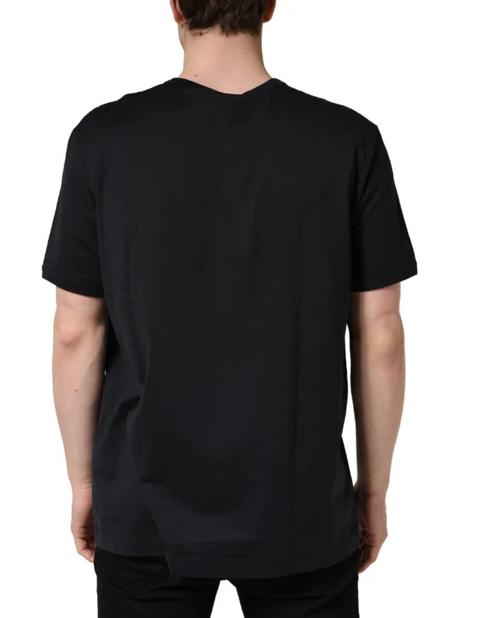 Dolce & Gabbana Black #DGFAMILY Patch Men Crew Neck T-shirt