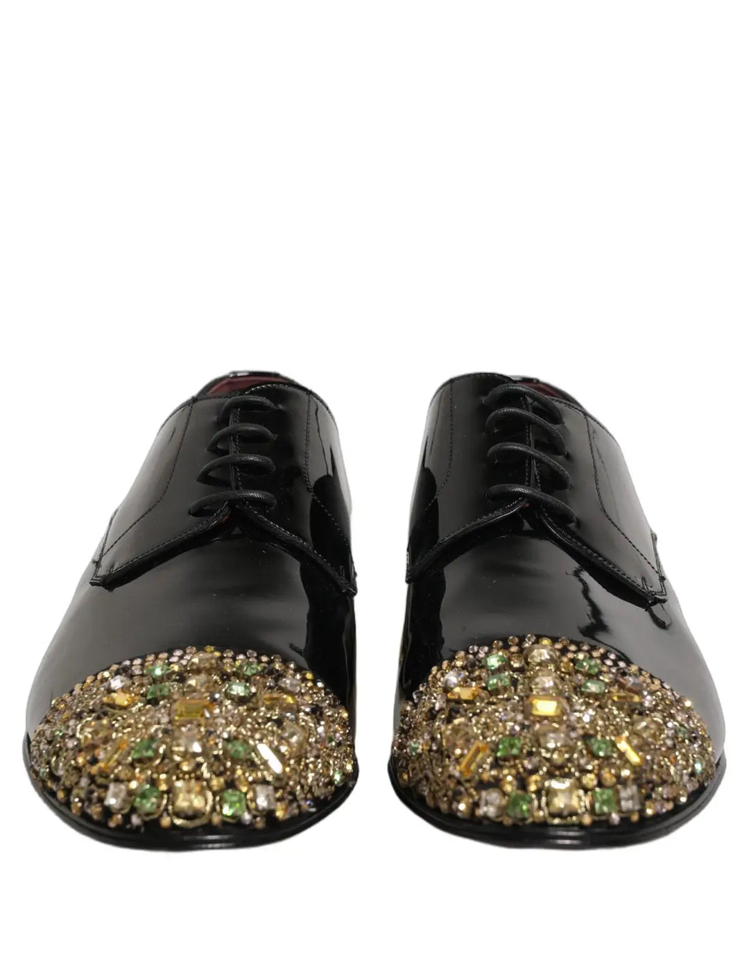 Dolce &amp; Gabbana Black Embellished Men Derby Dress Formal Shoes