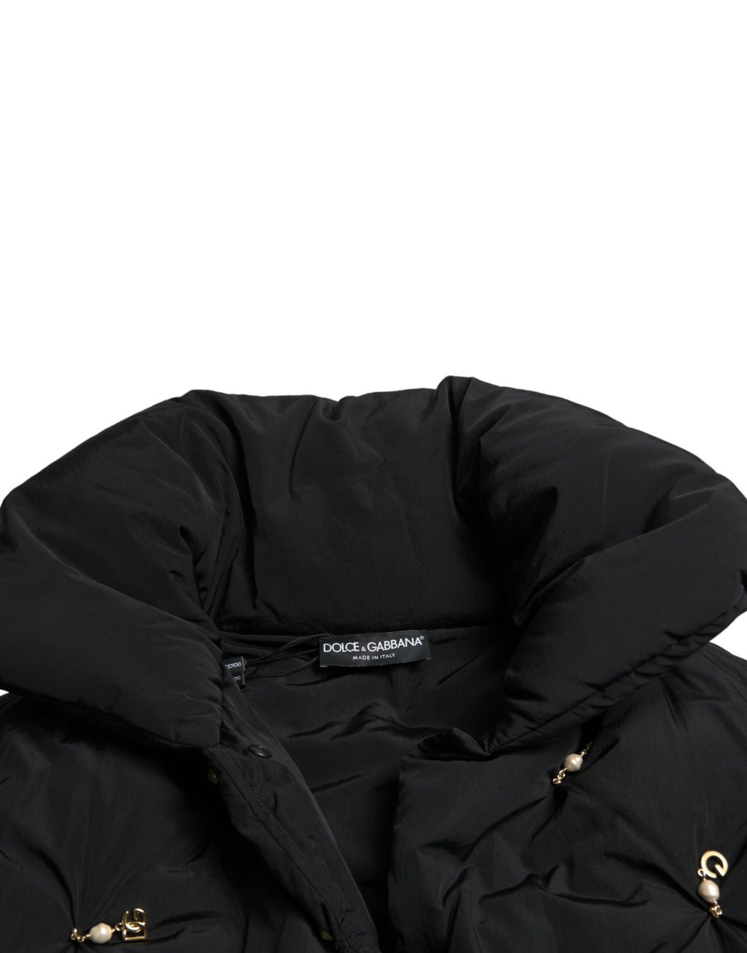 Dolce &amp; Gabbana Bomber Jackets - Black Embellished Quilted Shell Jacket