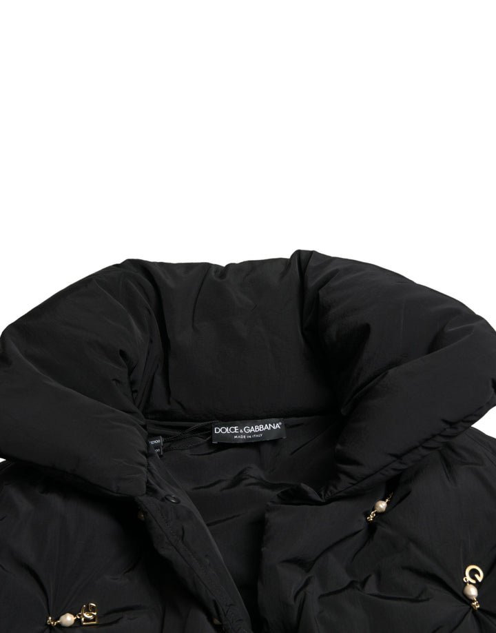 Dolce &amp; Gabbana Bomber Jackets - Black Embellished Quilted Shell Jacket