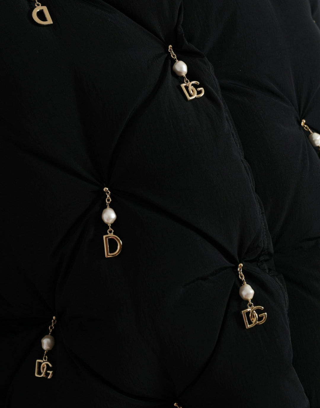Dolce &amp; Gabbana Bomber Jackets - Black Embellished Quilted Shell Jacket