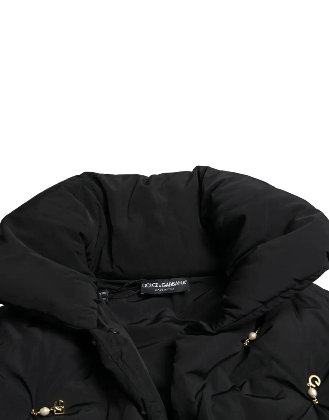 Dolce &amp; Gabbana Black Embellished Quilted Shell Bomber Jacket